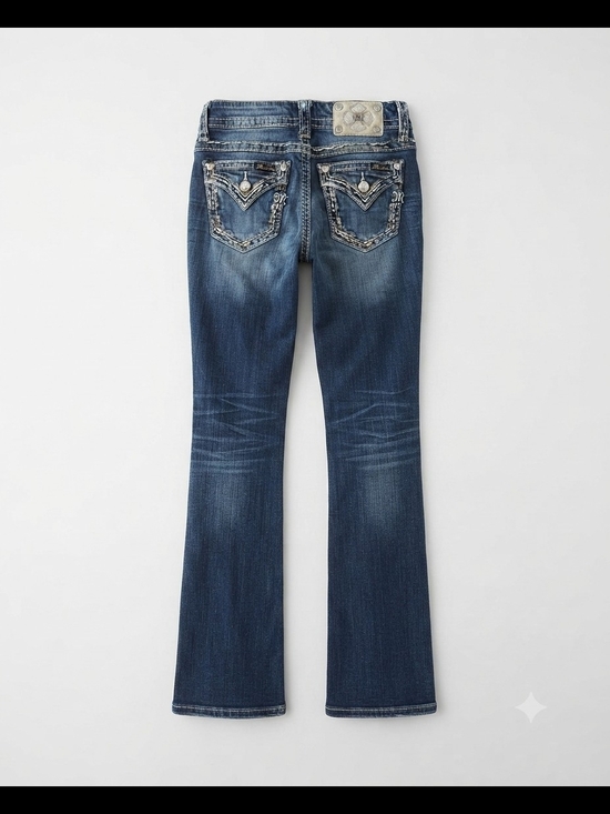 Miss Me Denim - Miss Me Medium Wash Bootcut Denim Jeans With Embellishment Size 30 X 31